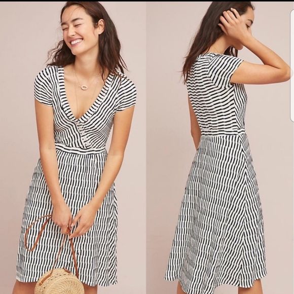 Anthropologie Maeve Paladino Faux Wrap Dress - Picture 2 of 8